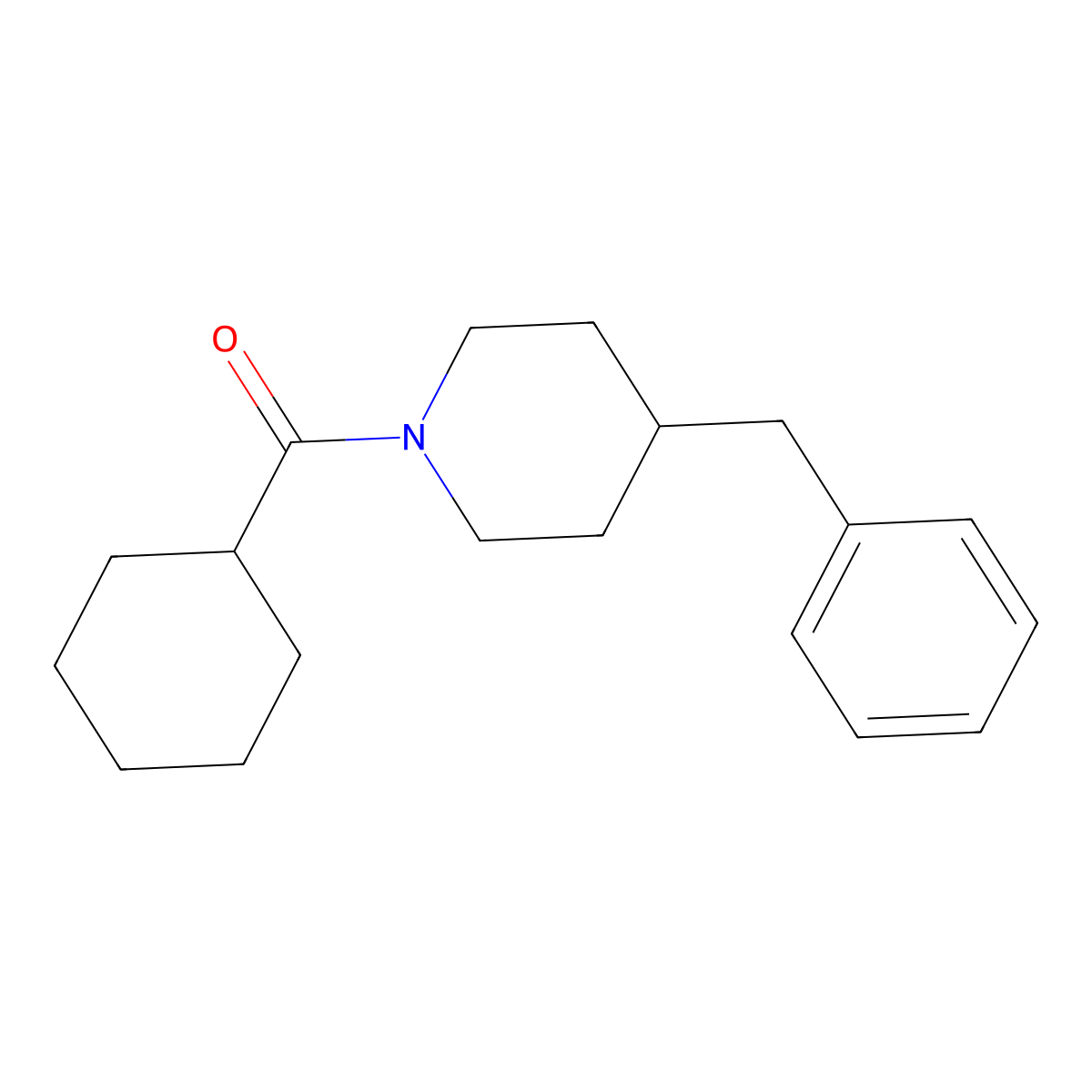 (4-Benzylpiperidin-1-yl)-cyclohexylmethanone molecular structure, CAS 401642-35-1
