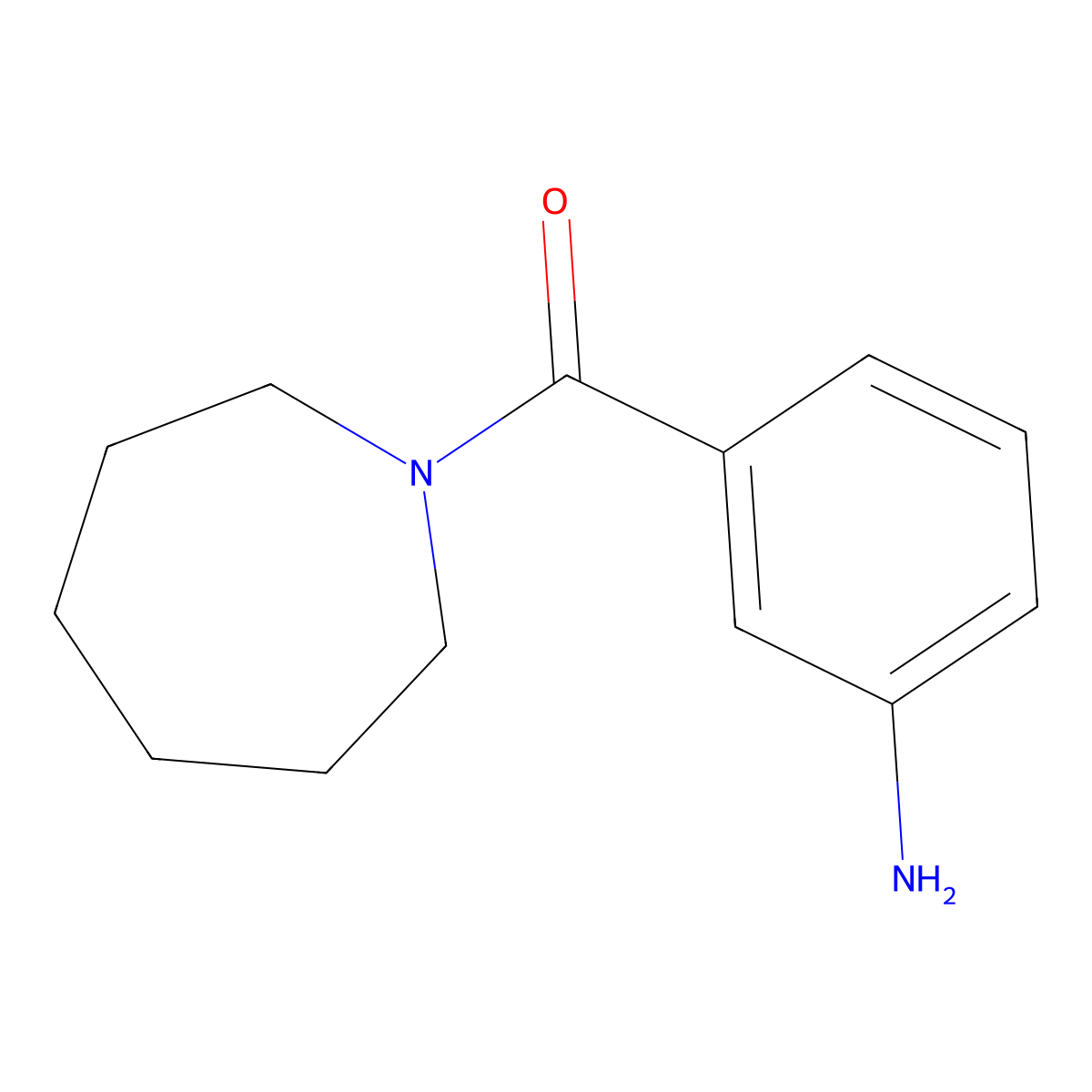 (3-Aminophenyl)(azepan-1-yl)methanone molecular structure, CAS 401646-91-1