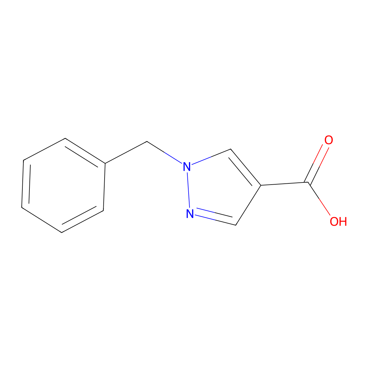 1-Benzyl-1H-pyrazole-4-carboxylic acid molecular structure, CAS 401647-24-3