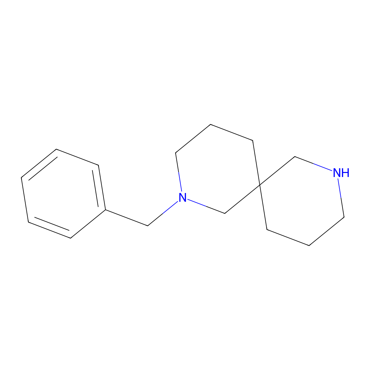 2-Benzyl-2,8-diaza-spiro[5.5]undecane molecular structure, CAS 401648-35-9