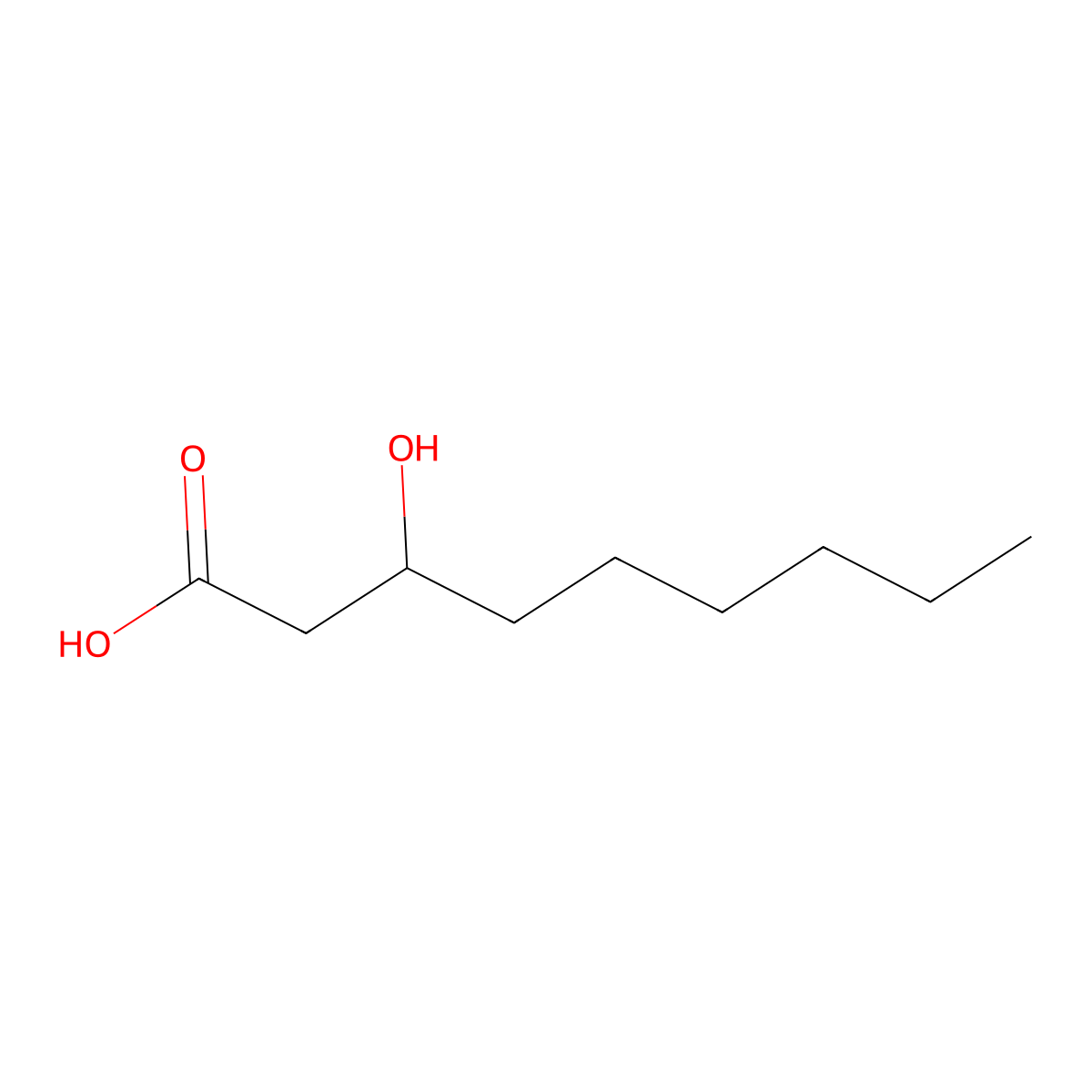 3-Hydroxynonanoic acid molecular structure, CAS 40165-87-5