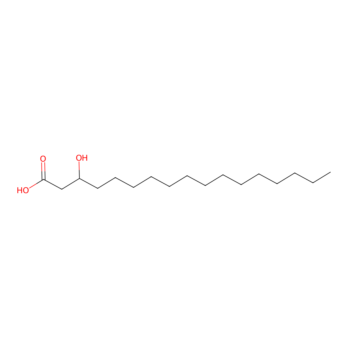 3-hydroxyheptadecanoic Acid molecular structure, CAS 40165-89-7