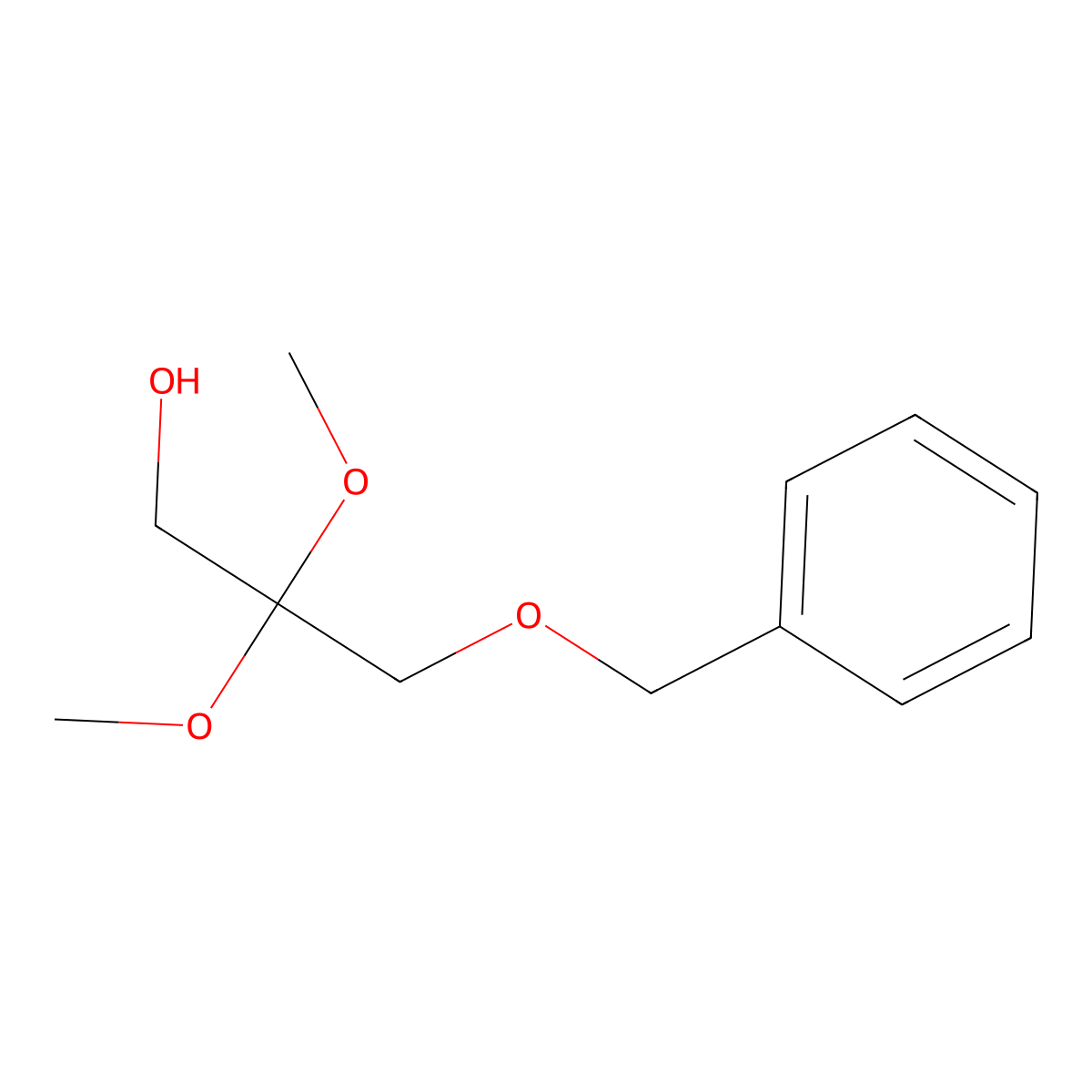 3-(Benzyloxy)-2,2-dimethoxypropan-1-ol molecular structure, CAS 40166-30-1