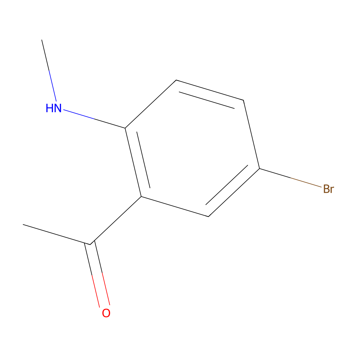 1-[5-Bromo-2-(methylamino)phenyl]ethanone molecular structure, CAS 40166-68-5
