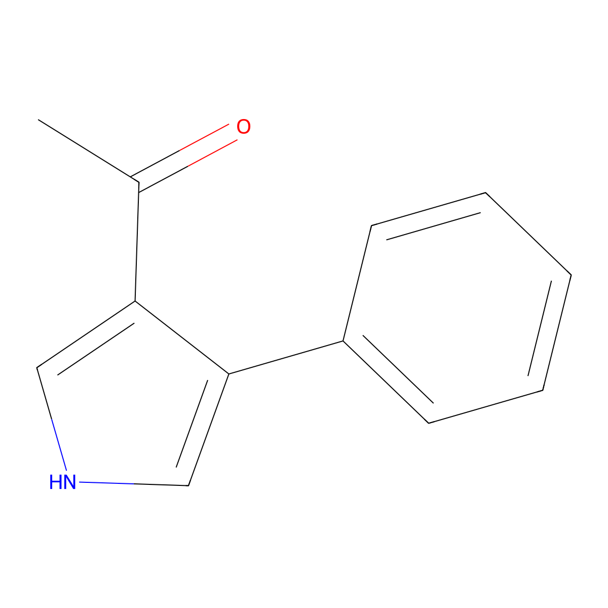 1-(4-phenyl-1H-pyrrol-3-yl)ethan-1-one molecular structure, CAS 40167-28-0