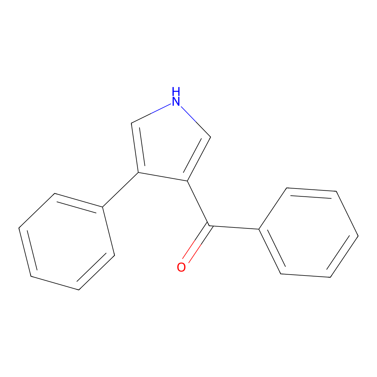 phenyl(4-phenyl-1H-pyrrol-3-yl)methanone molecular structure, CAS 40167-32-6