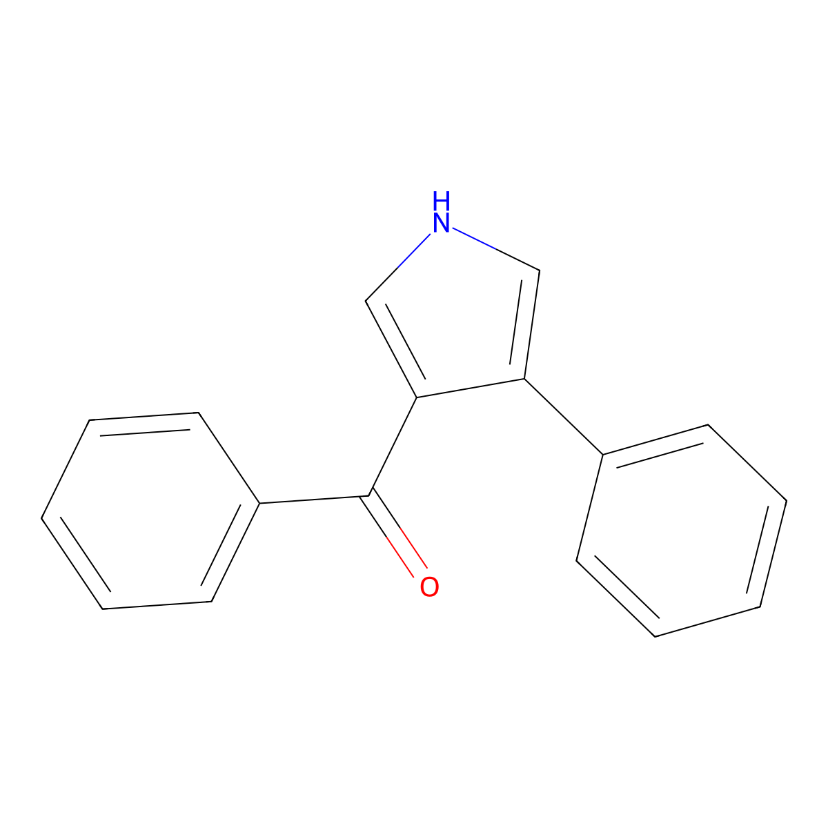 phenyl(4-phenyl-1H-pyrrol-3-yl)methanone molecular structure, CAS 40167-32-6