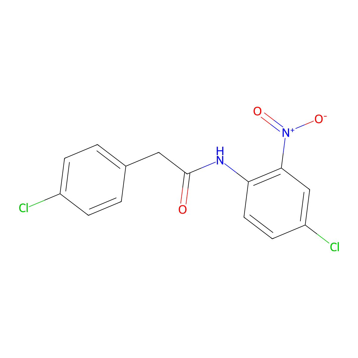 N-(4-chloro-2-nitrophenyl)-2-(4-chlorophenyl)acetamide molecular structure, CAS 4017-18-9