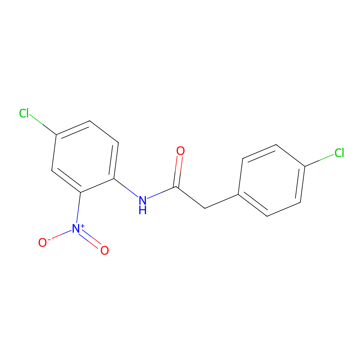 N-(4-chloro-2-nitrophenyl)-2-(4-chlorophenyl)acetamide molecular structure, CAS 4017-18-9