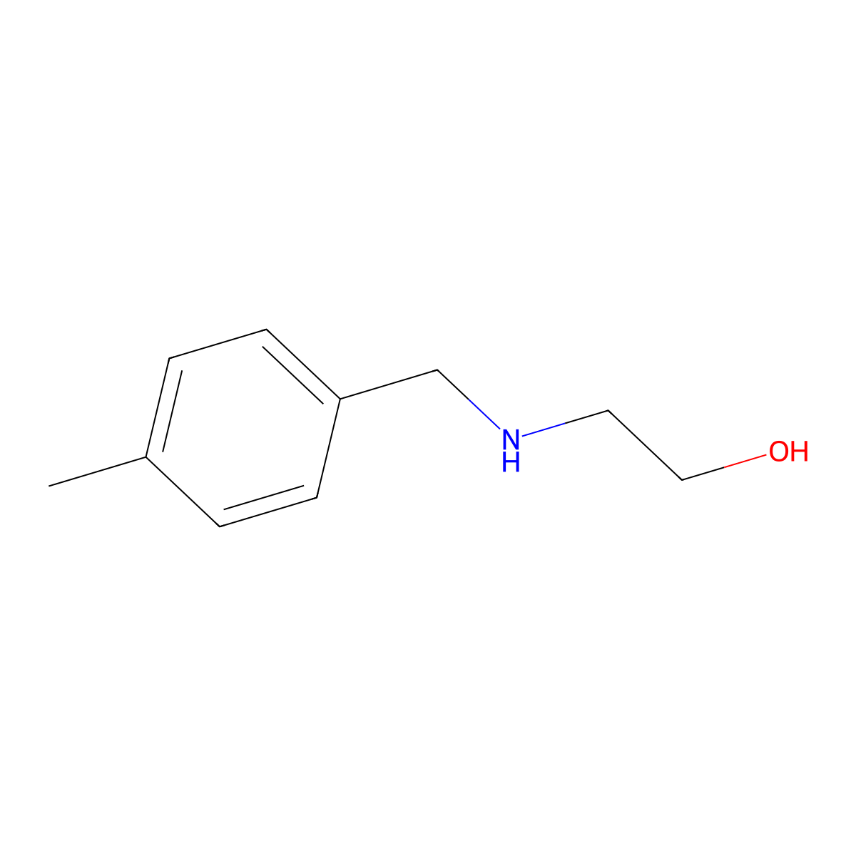 2-(((4-Methylphenyl)methyl)amino)ethanol molecular structure, CAS 40171-87-7