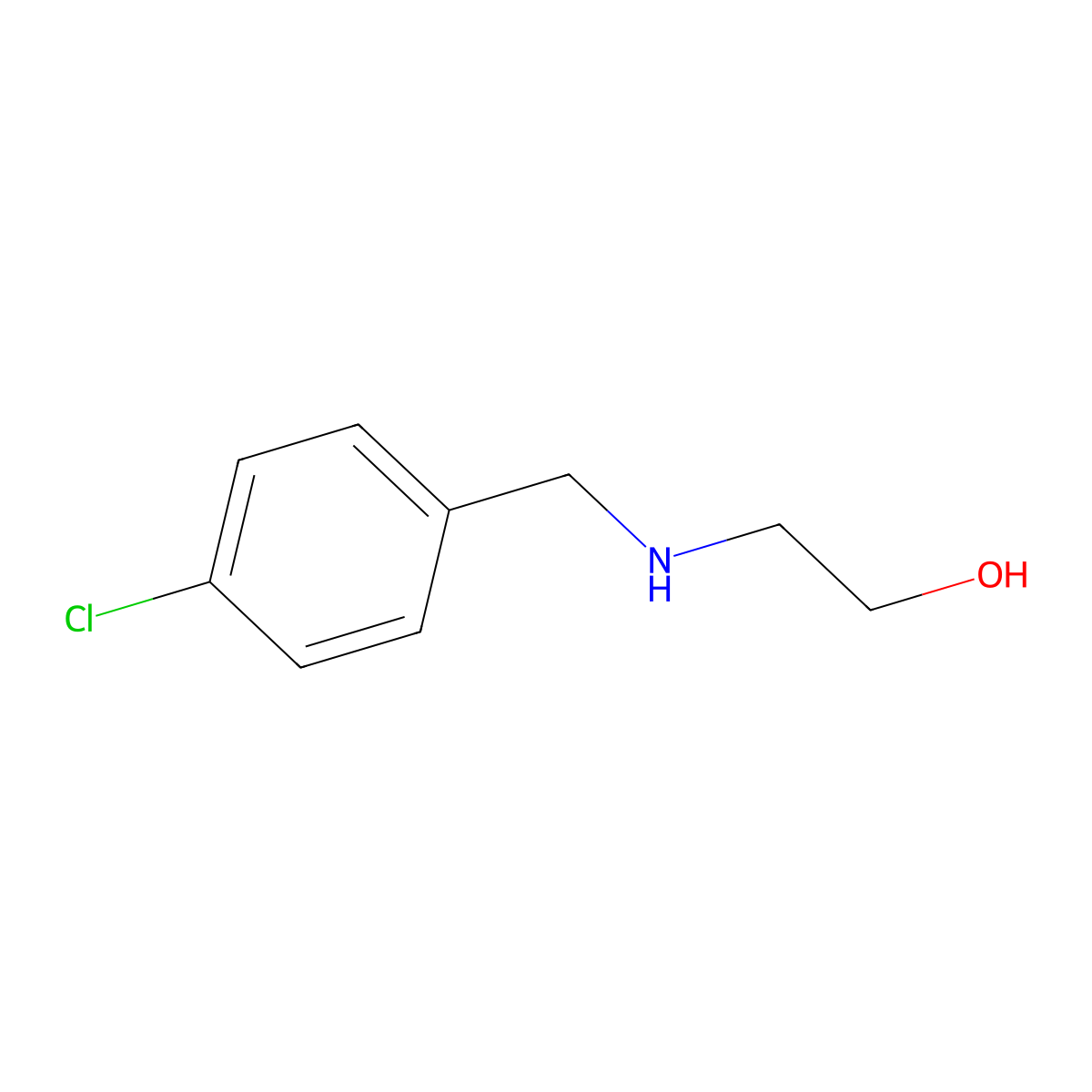 2-(4-Chloro-benzylamino)-ethanol molecular structure, CAS 40172-04-1