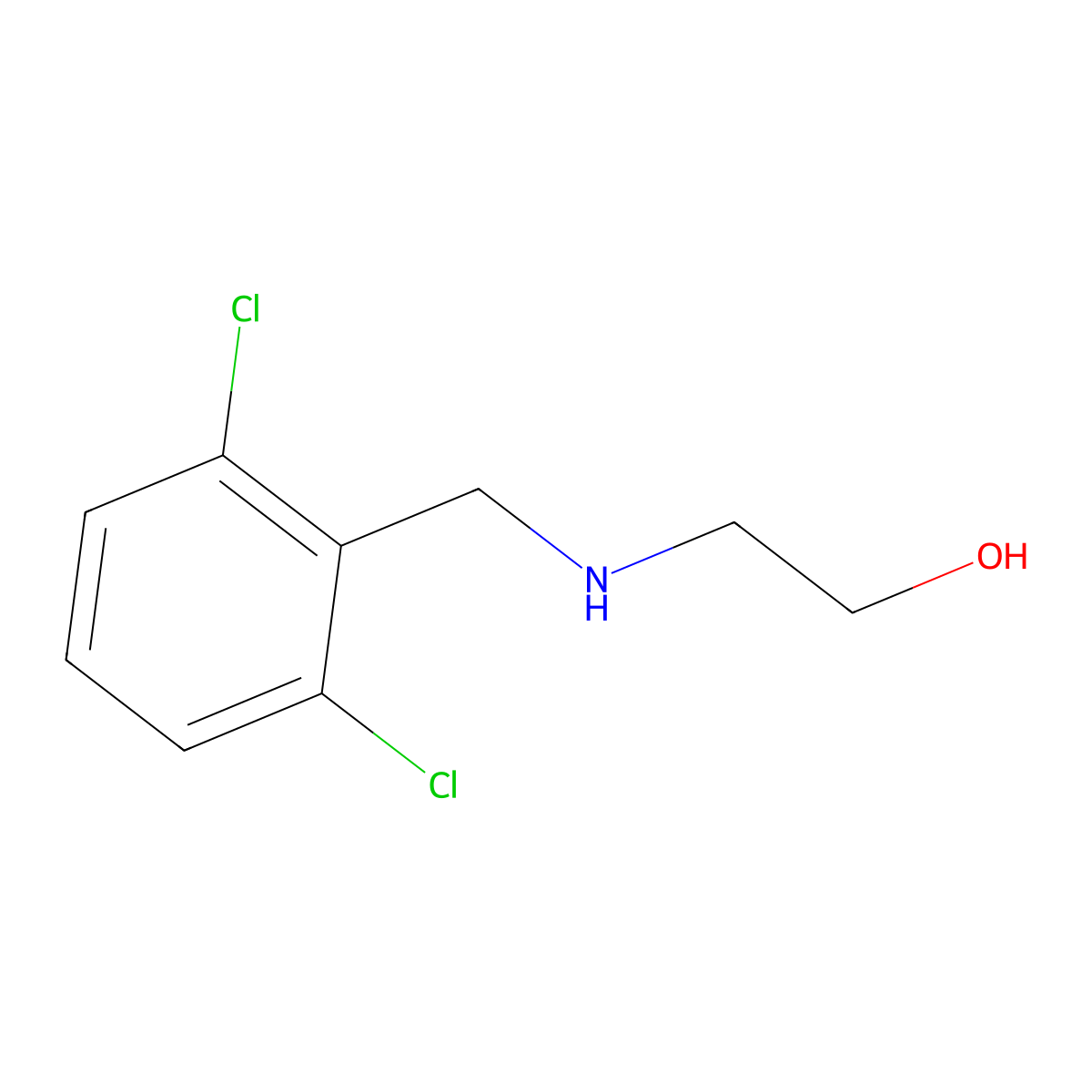 2-((2,6-Dichlorobenzyl)amino)ethanol molecular structure, CAS 40172-05-2
