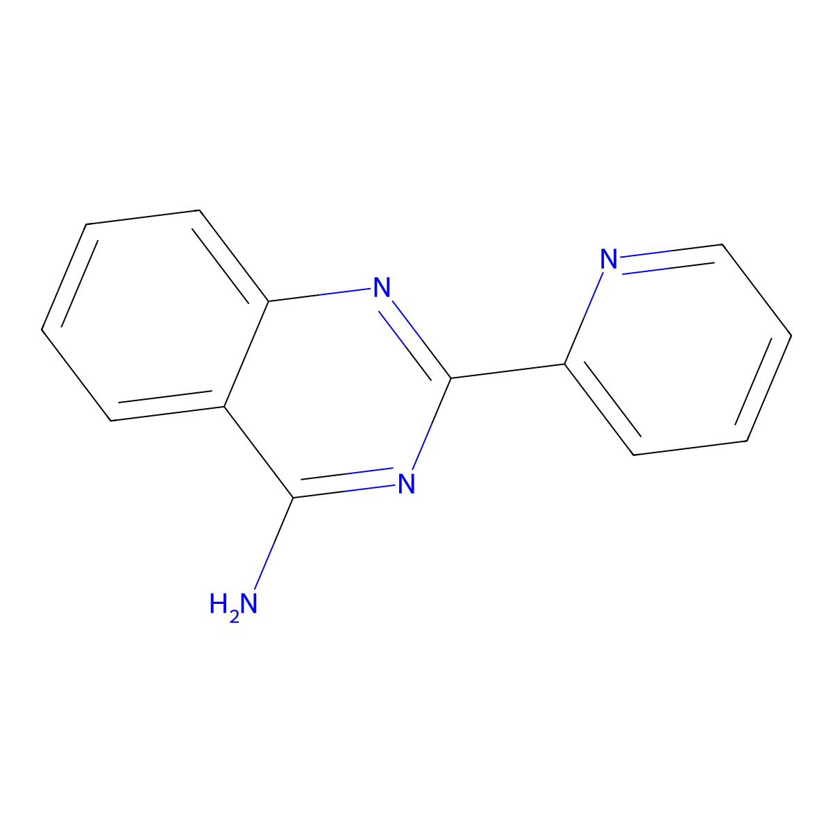 2-(Pyridin-2-yl)quinazolin-4-amine molecular structure, CAS 40172-82-5