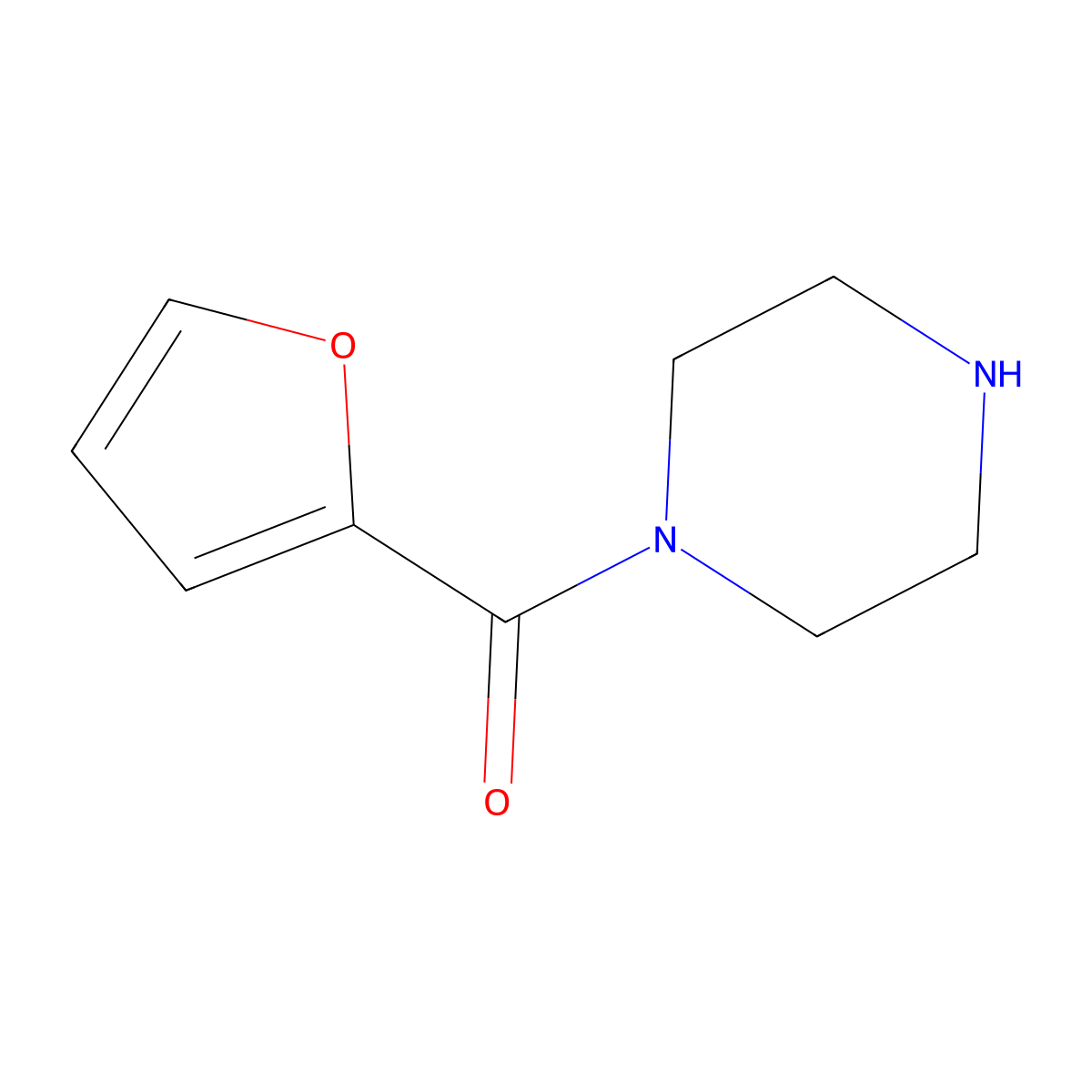 1-(2-Furoyl)piperazine molecular structure, CAS 40172-95-0