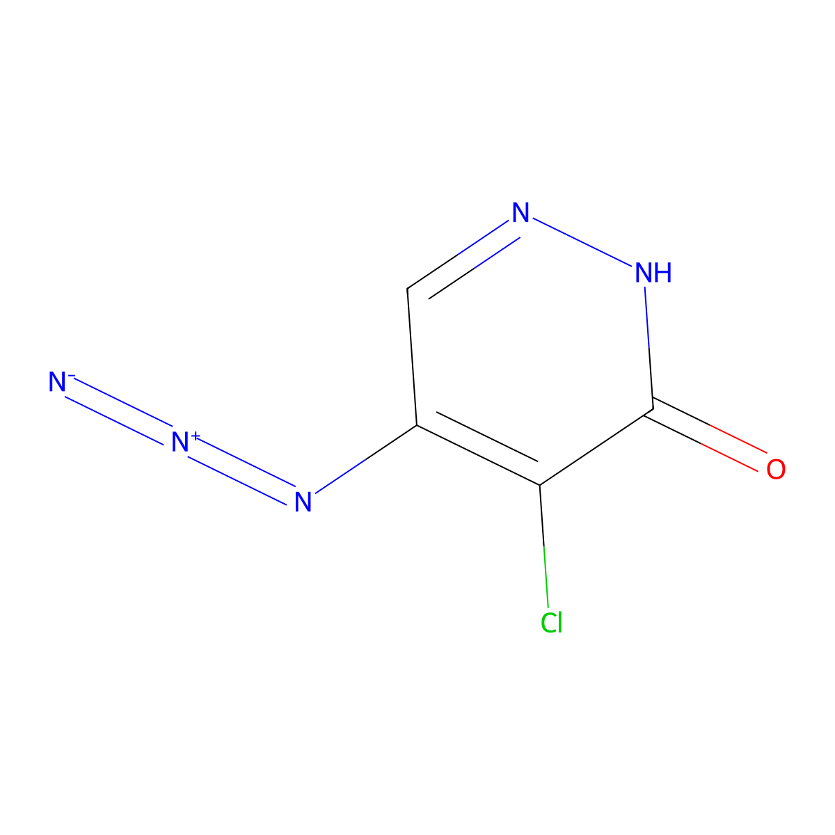 5-Azido-4-chloro-3(2H)-pyridazinone molecular structure, CAS 40175-80-2