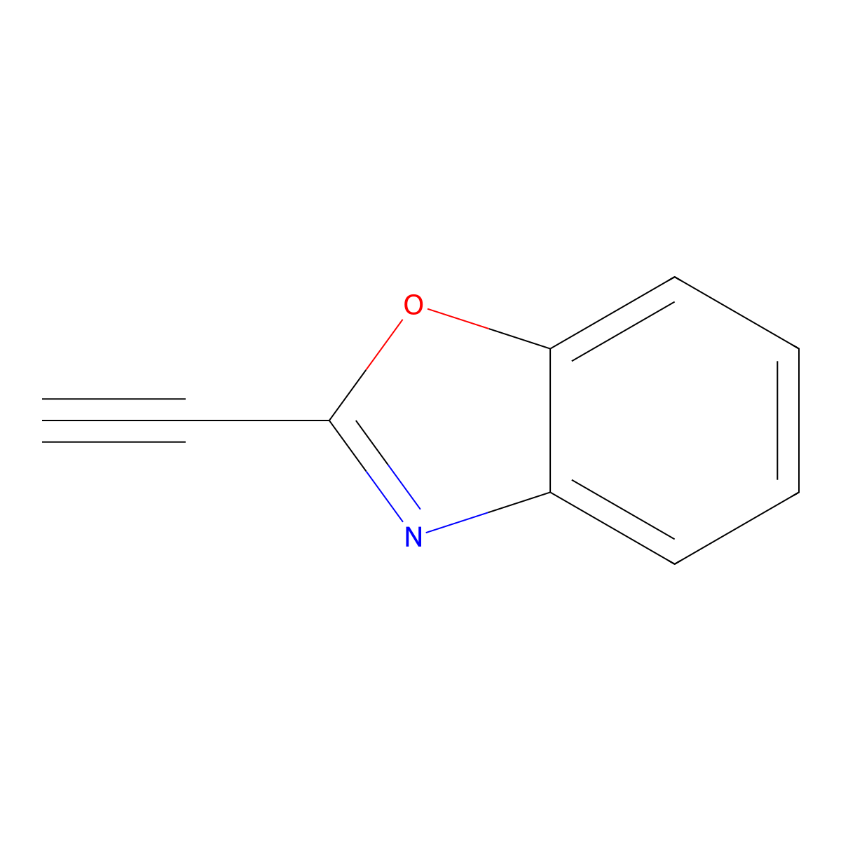 2-Ethynyl-1,3-benzoxazole molecular structure, CAS 40176-79-2
