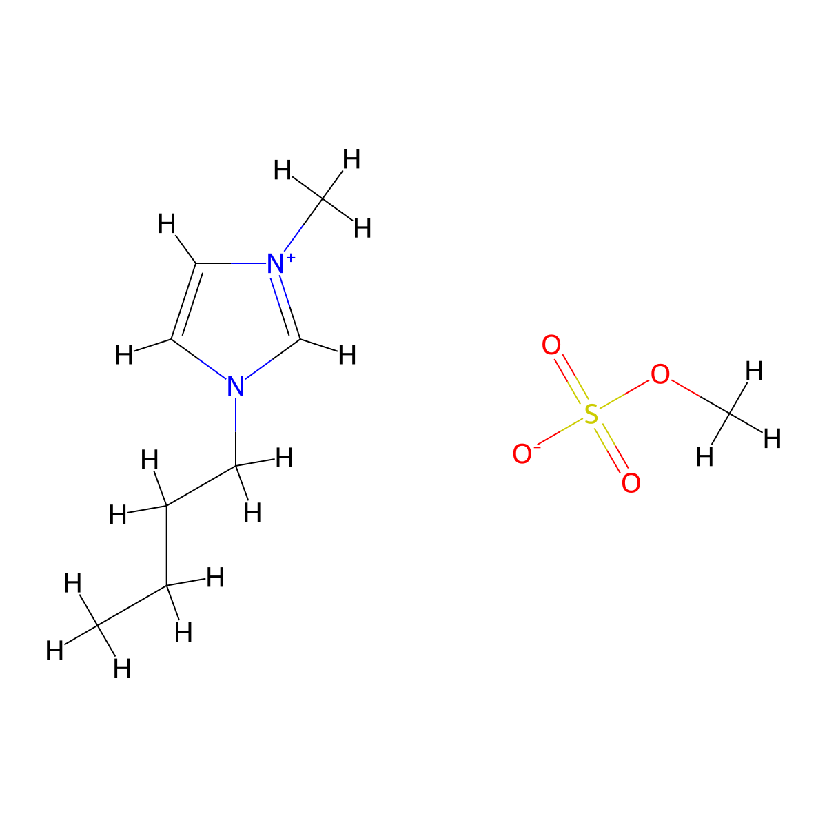 1-Butyl-3-methylimidazolium methylsulfate molecular structure, CAS 401788-98-5