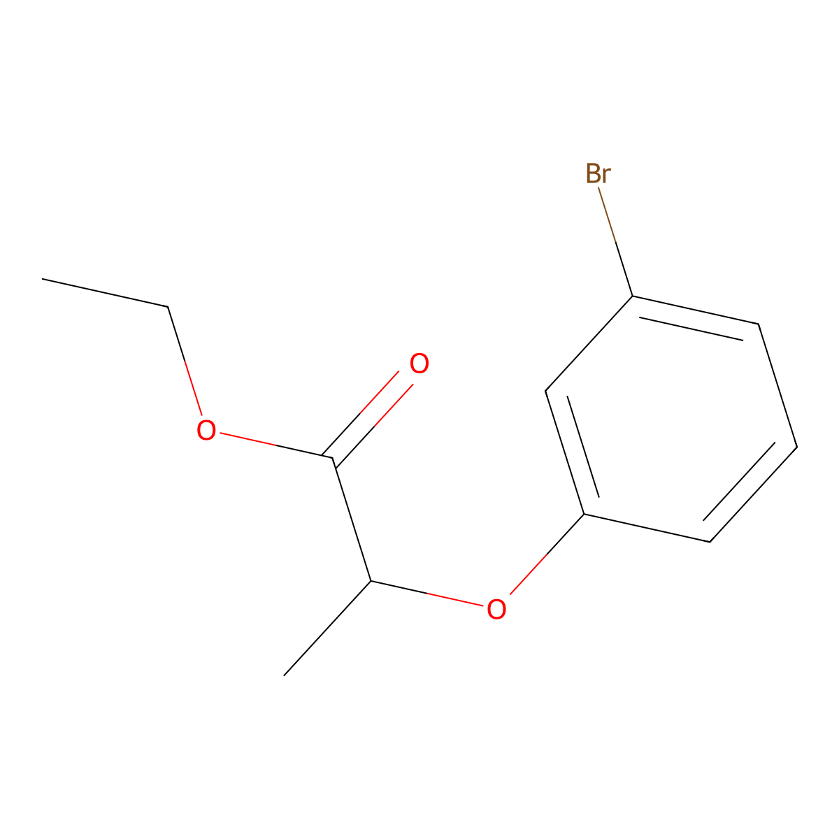 Ethyl 2-(3-bromophenoxy)propanoate molecular structure, CAS 401791-40-0