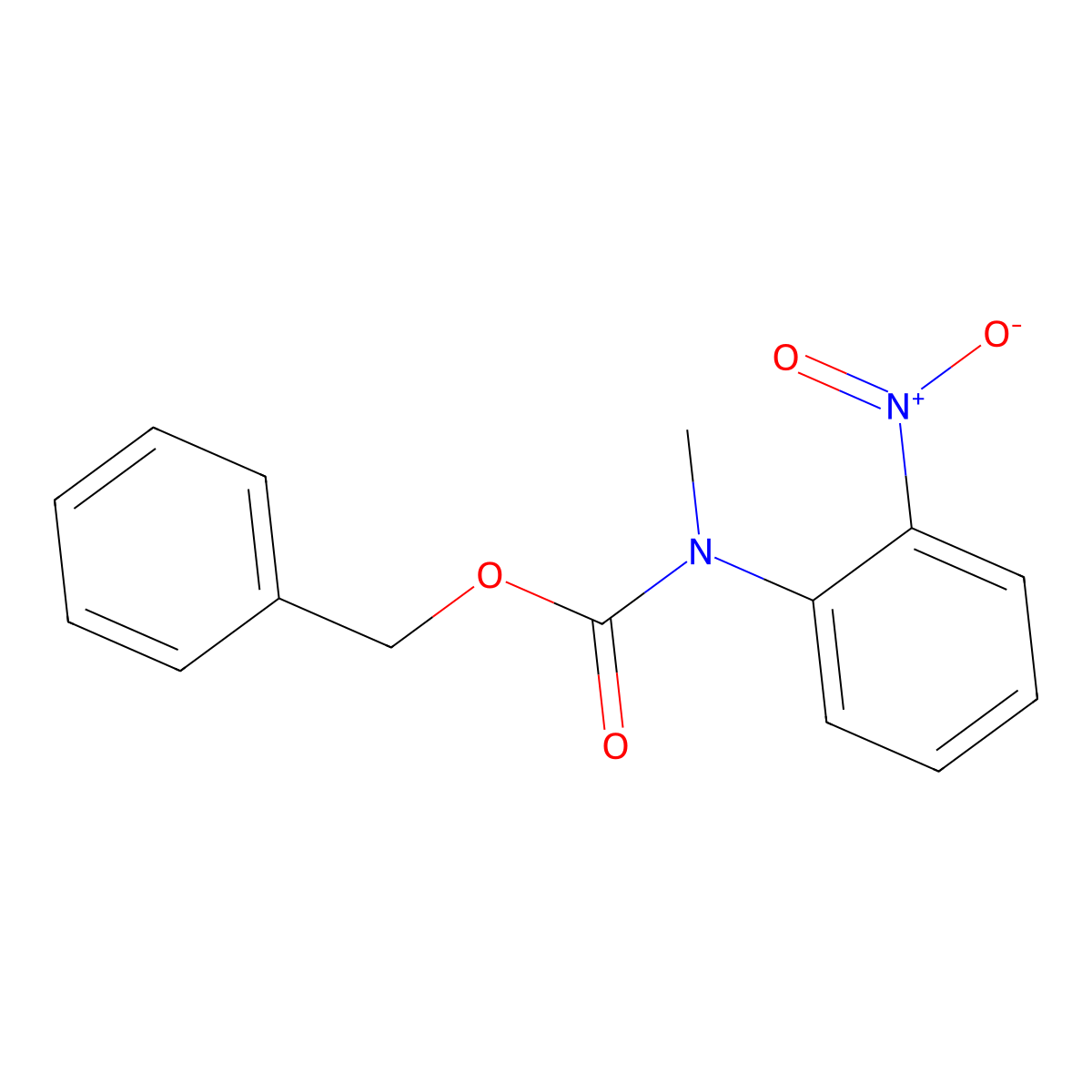 benzyl N-methyl-N-(2-nitrophenyl)carbamate molecular structure, CAS 401791-91-1