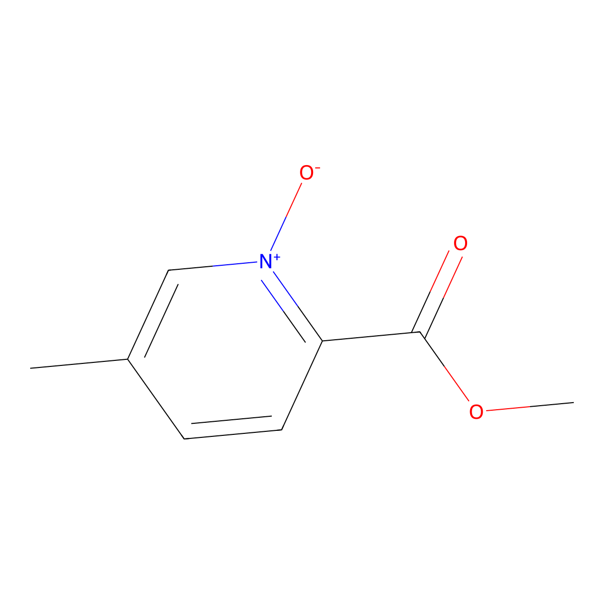 2-(Methoxycarbonyl)-5-methylpyridine 1-oxide molecular structure, CAS 401792-77-6