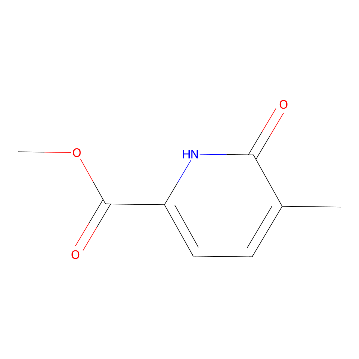 Methyl 5-methyl-6-oxo-1,6-dihydropyridine-2-carboxylate molecular structure, CAS 401792-80-1