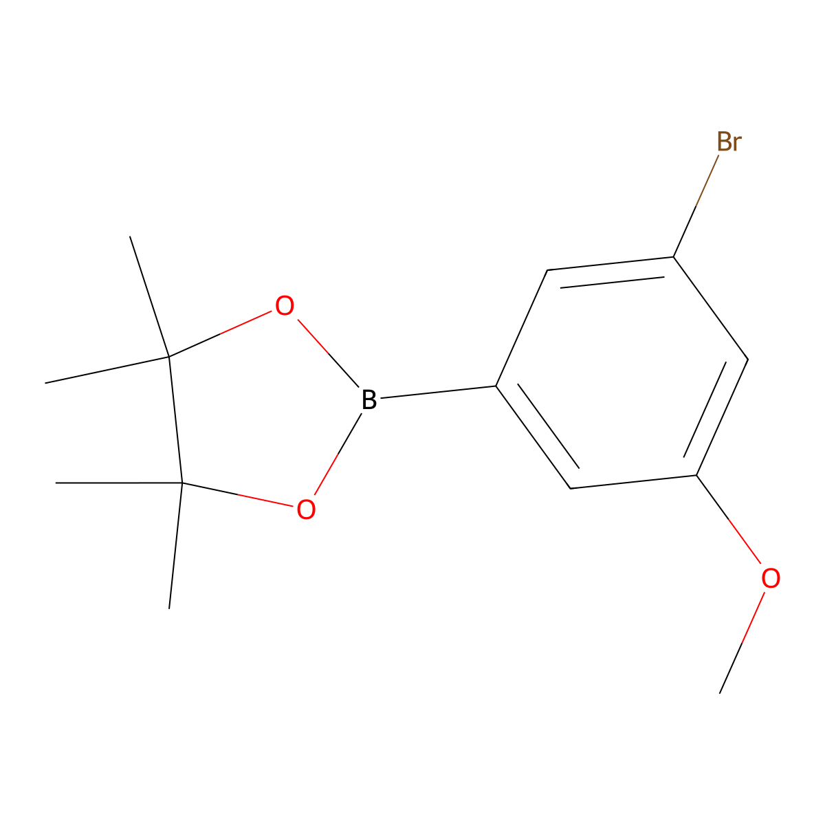 2-(3-Bromo-5-methoxyphenyl)-4,4,5,5-tetramethyl-1,3,2-dioxaborolane molecular structure, CAS 401797-04-4