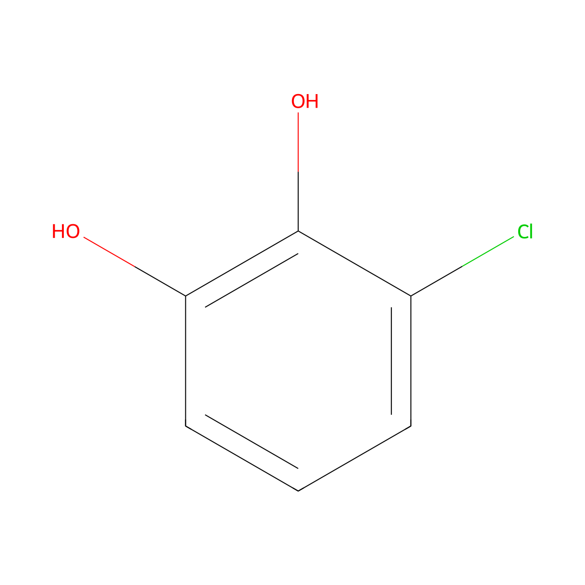 3-Chlorocatechol molecular structure, CAS 4018-65-9