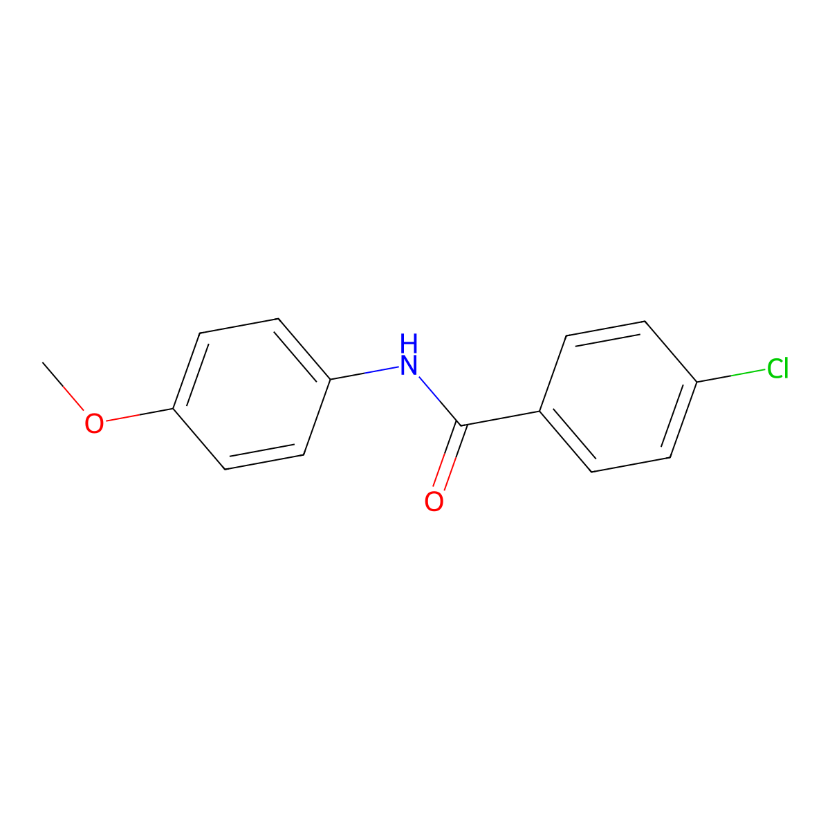 4-Chloro-N-(4-methoxyphenyl)benzamide molecular structure, CAS 4018-82-0