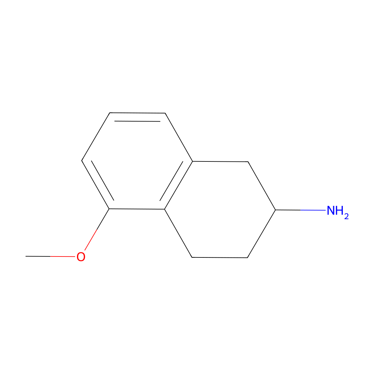 2-Amino-5-methoxytetralin molecular structure, CAS 4018-91-1