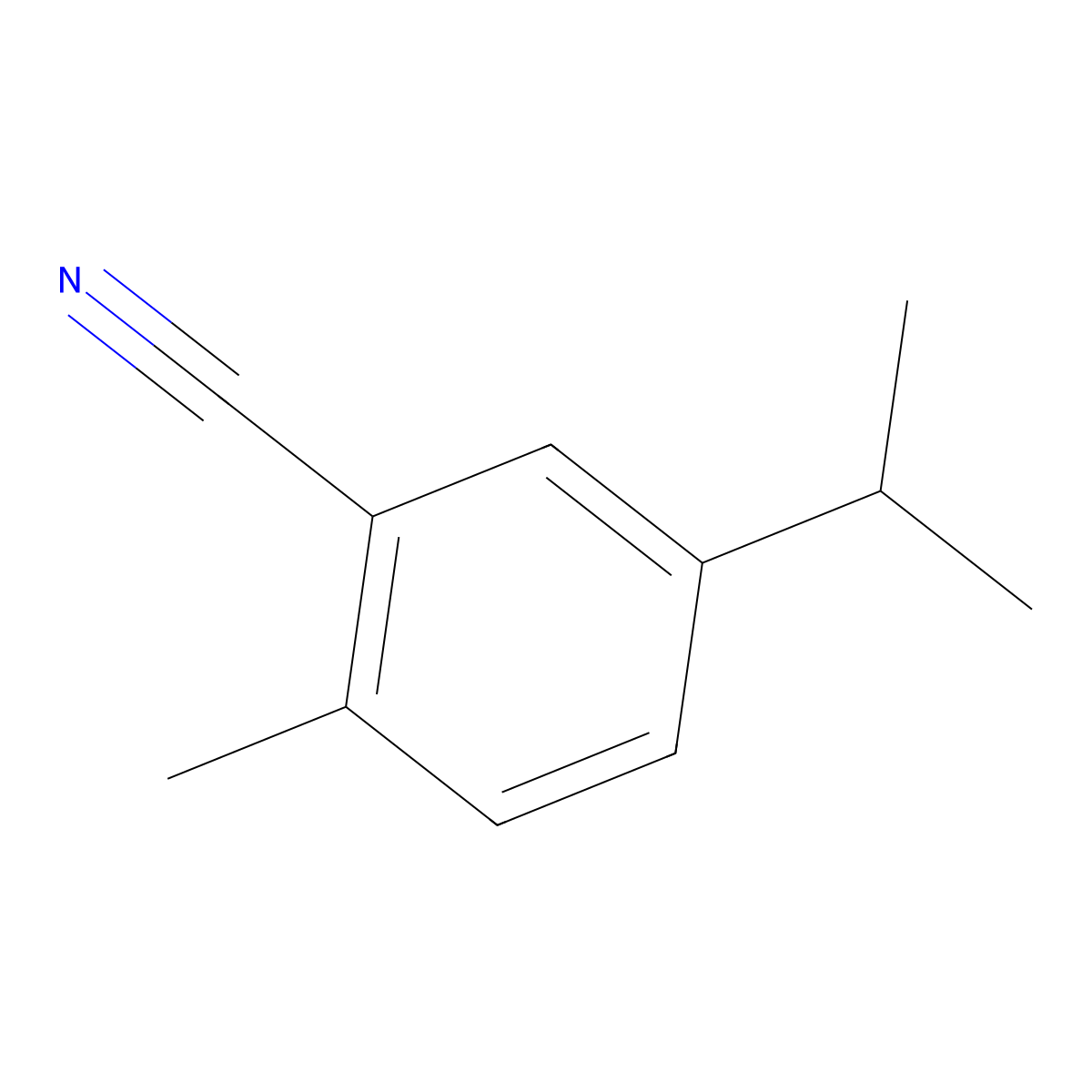 Benzonitrile, 2-methyl-5-(1-methylethyl)-(9CI) molecular structure, CAS 40180-46-9
