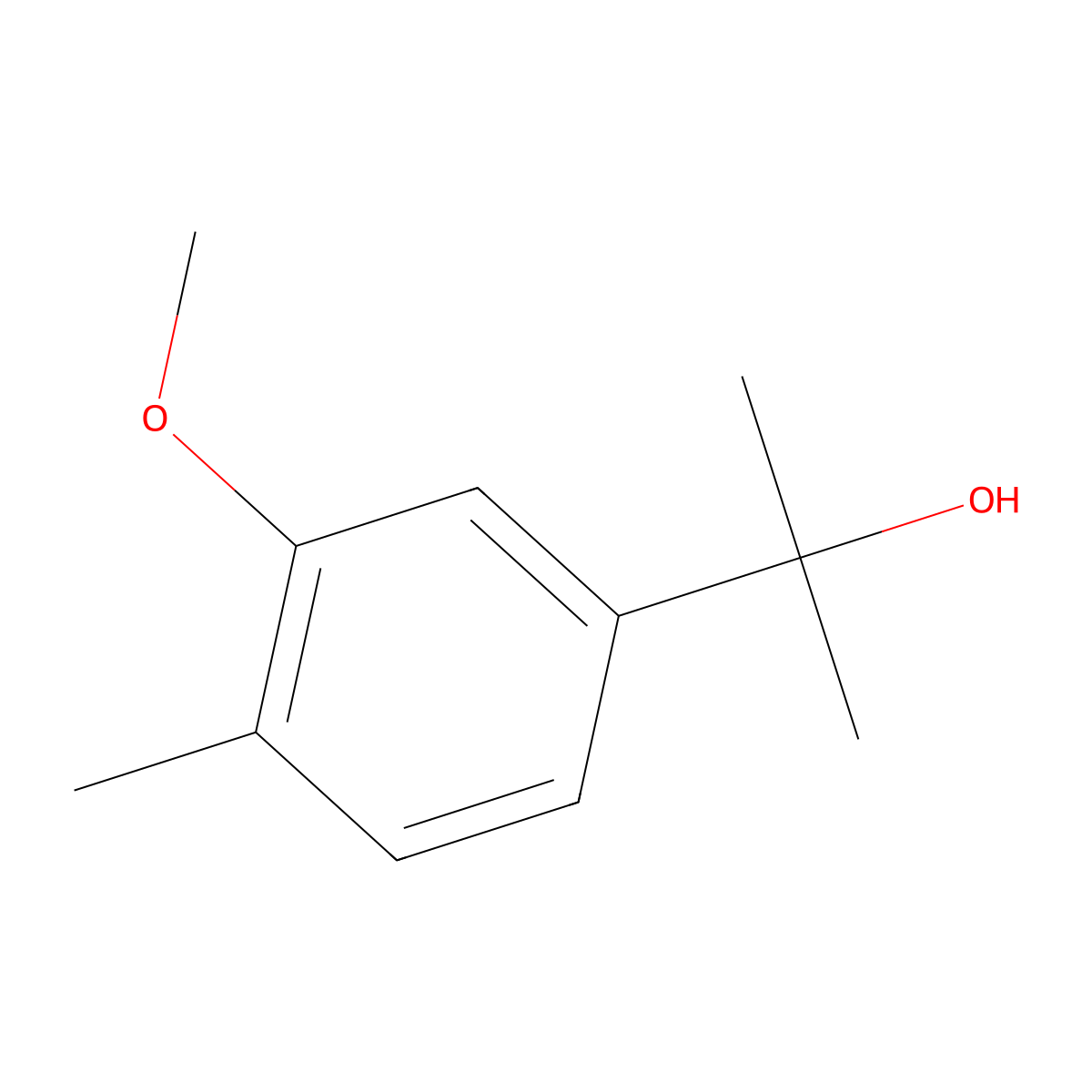 2-(3-Methoxy-4-methylphenyl)propan-2-ol molecular structure, CAS 40180-62-9