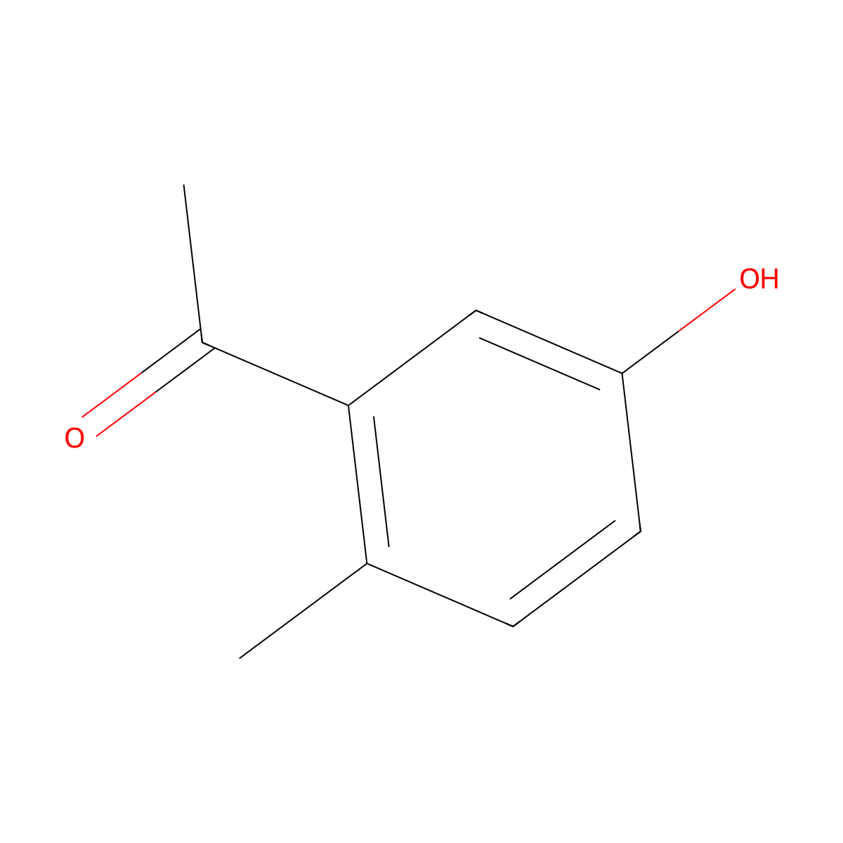1-(5-Hydroxy-2-methylphenyl)ethanone molecular structure, CAS 40180-70-9