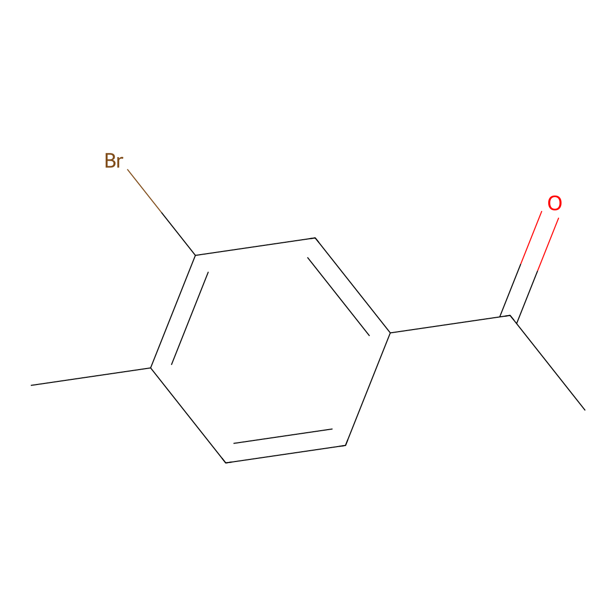 1-(3-Bromo-4-methylphenyl)ethan-1-one molecular structure, CAS 40180-80-1