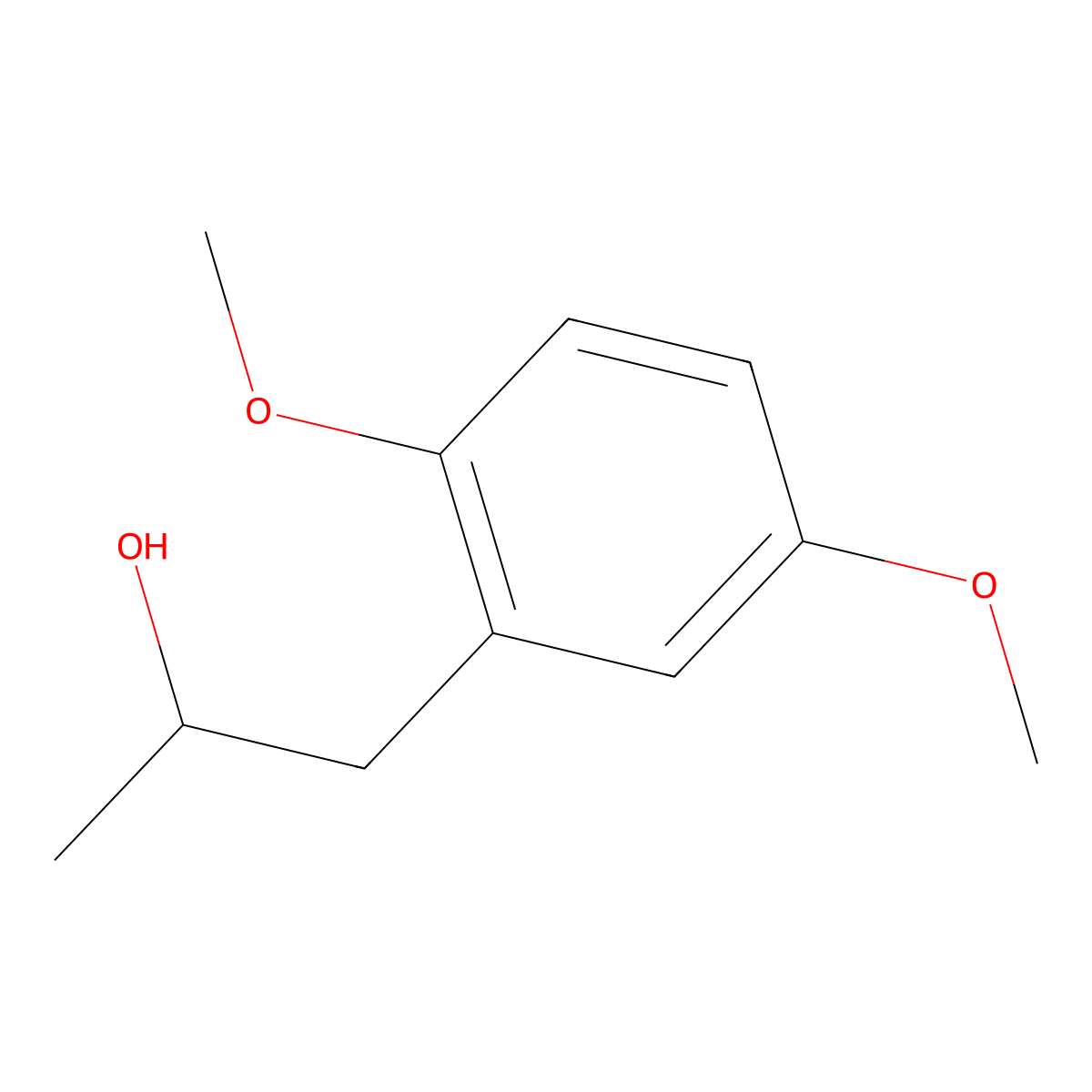 1-(2,5-Dimethoxyphenyl)propan-2-ol molecular structure, CAS 40180-96-9