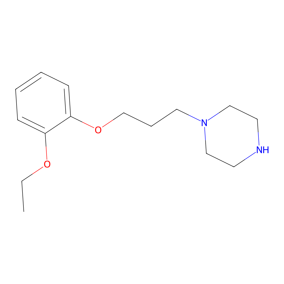 1-[3-(2-Ethoxyphenoxy)propyl]piperazine molecular structure, CAS 401802-18-4