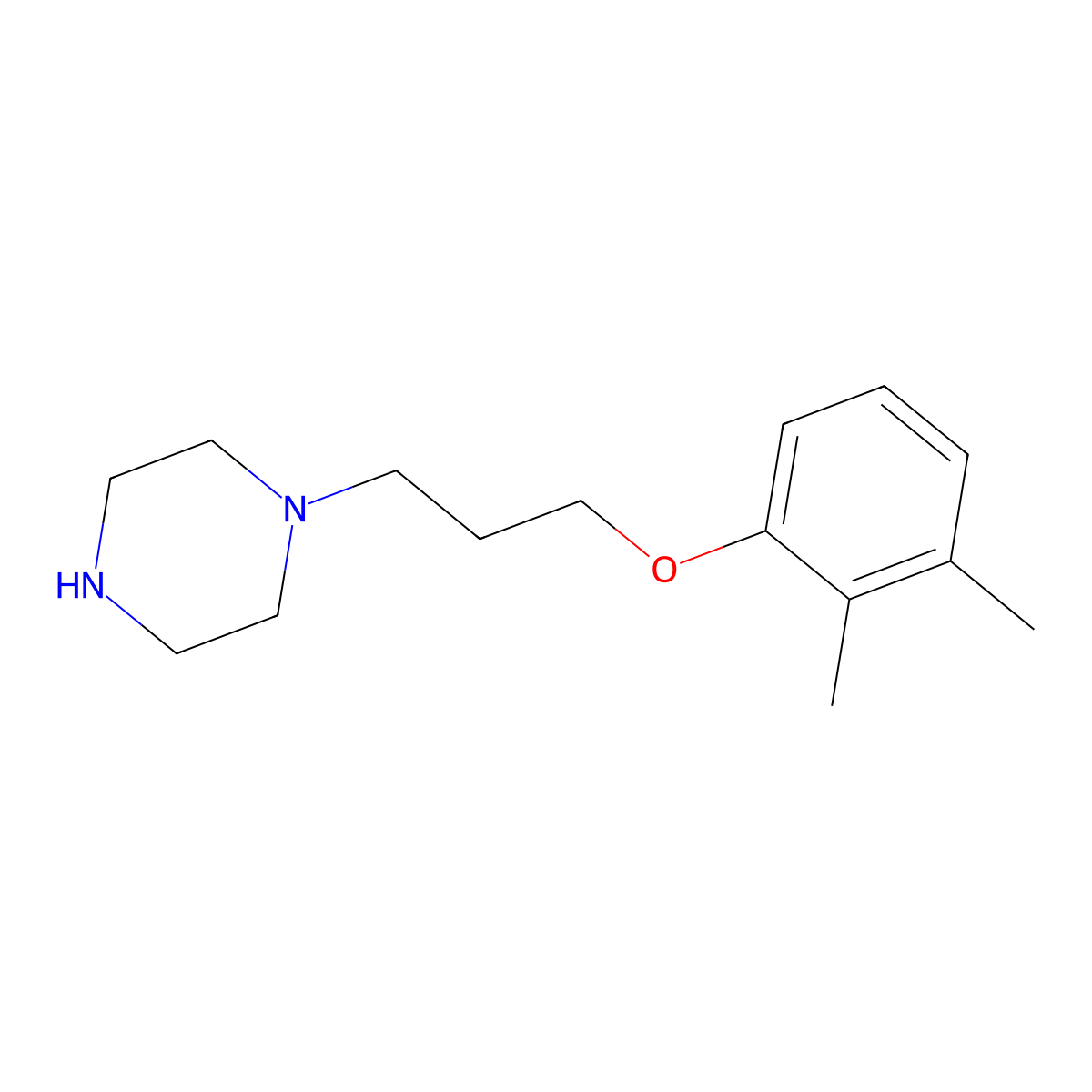 1-[3-(2,3-Dimethyl-phenoxy)-propyl]-piperazine molecular structure, CAS 401802-39-9