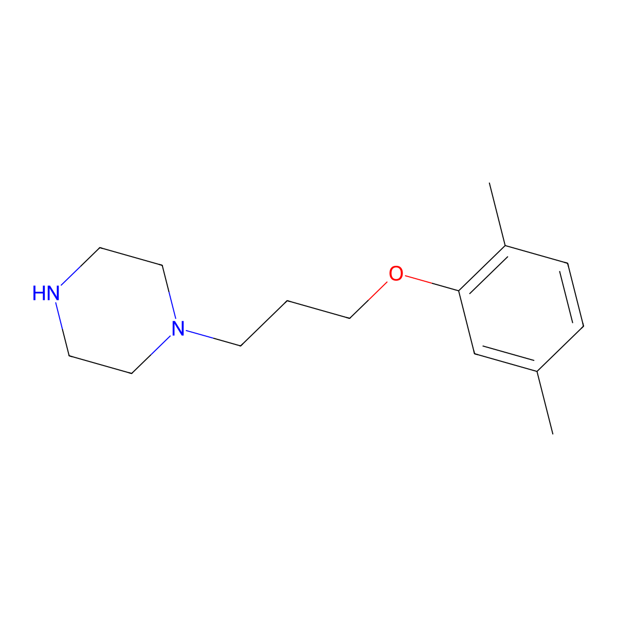 1-[3-(2,5-Dimethylphenoxy)propyl]piperazine molecular structure, CAS 401802-41-3