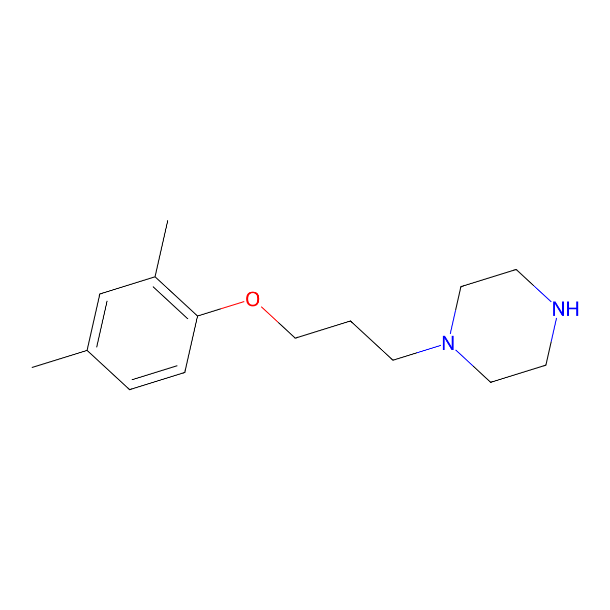 1-[3-(2,4-Dimethylphenoxy)propyl]piperazine molecular structure, CAS 401802-51-5