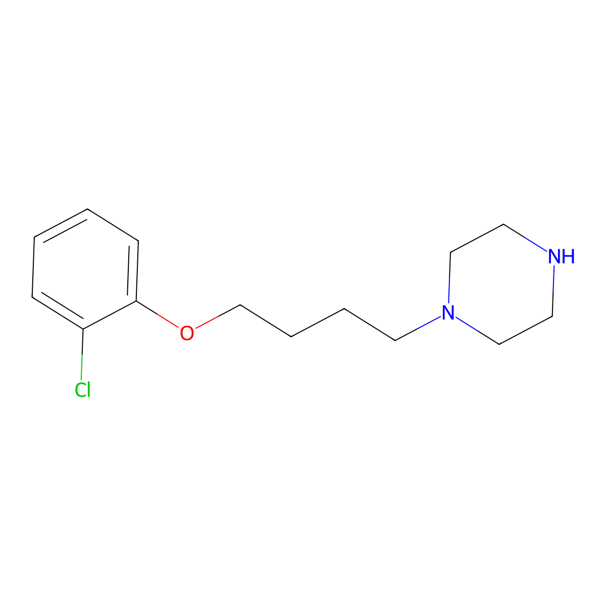 1-[4-(2-Chlorophenoxy)butyl]piperazine molecular structure, CAS 401804-62-4