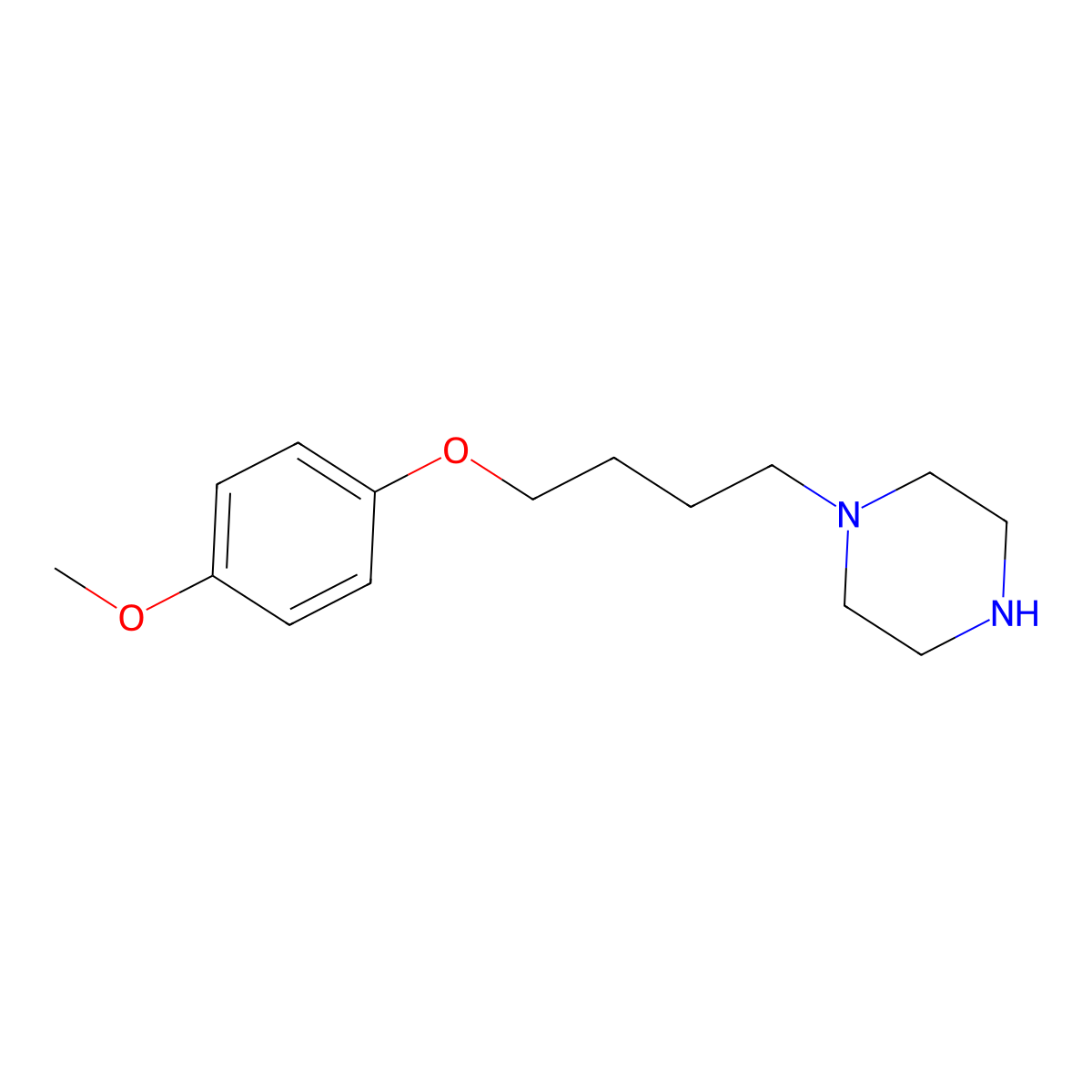 1-[4-(4-Methoxyphenoxy)butyl]piperazine molecular structure, CAS 401805-19-4