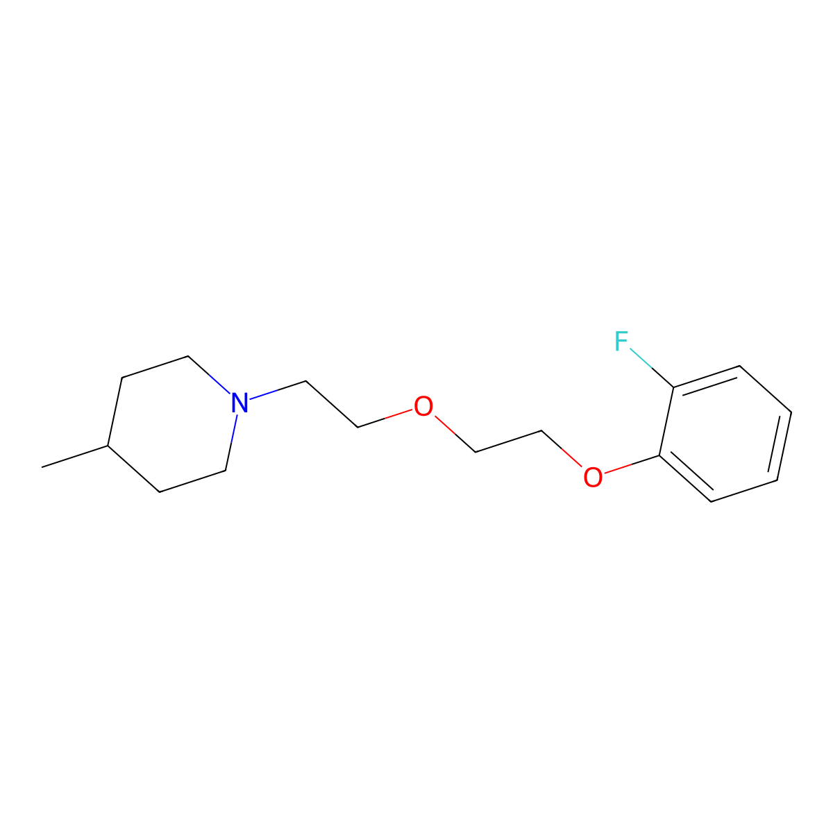 1-[2-[2-(2-Fluorophenoxy)ethoxy]ethyl]-4-methylpiperidine molecular structure, CAS 401808-55-7