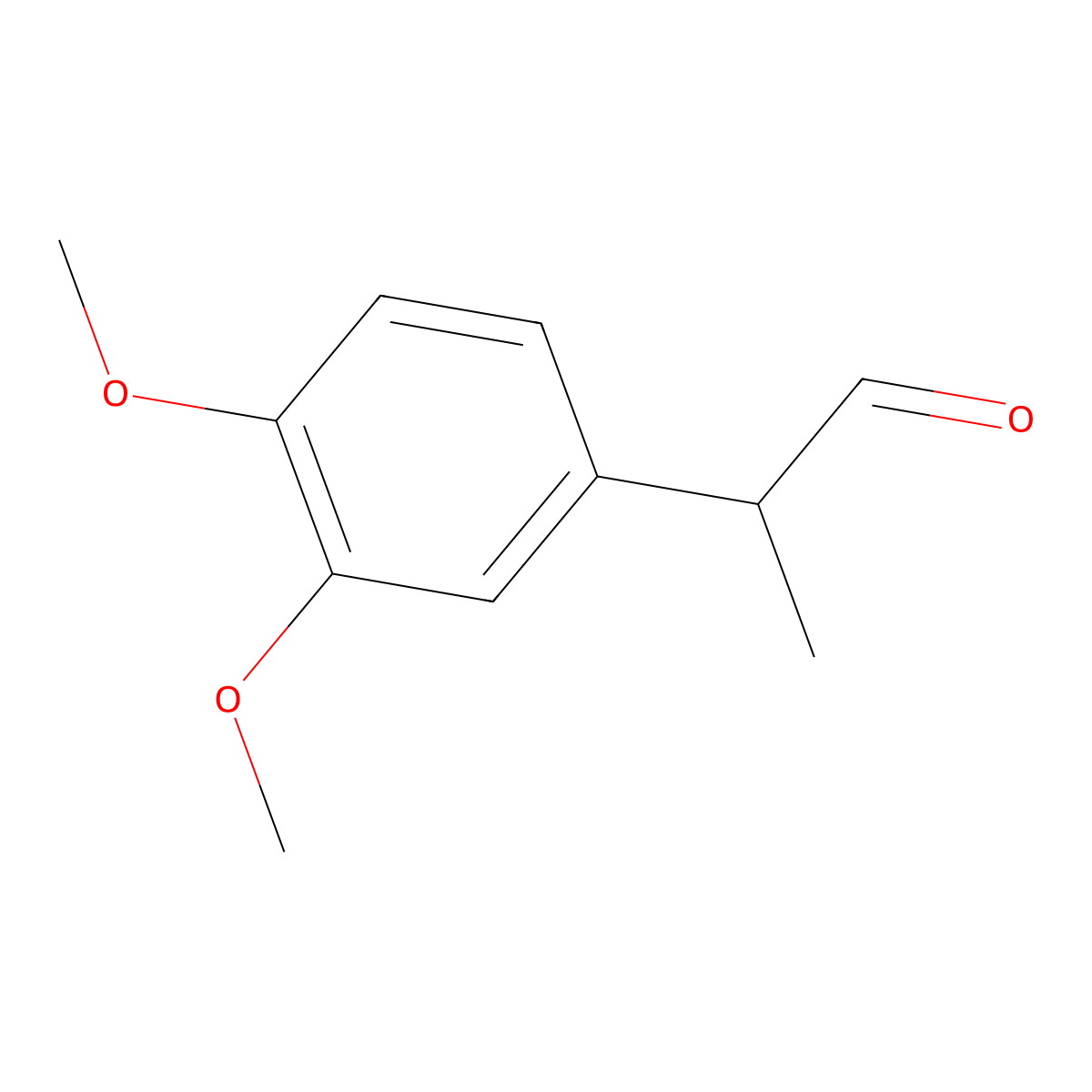 2-(3,4-Dimethoxyphenyl)propanal molecular structure, CAS 40181-00-8