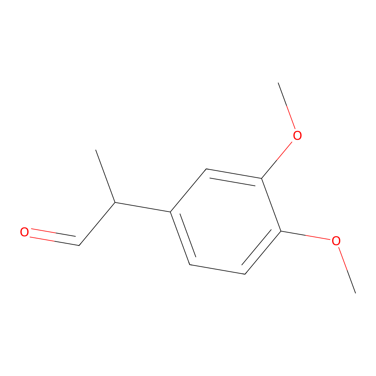 2-(3,4-Dimethoxyphenyl)propanal molecular structure, CAS 40181-00-8