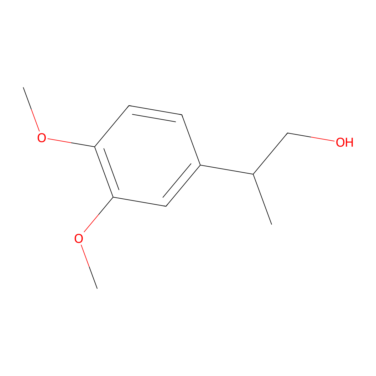 2-(3,4-Dimethoxyphenyl)propan-1-ol molecular structure, CAS 40181-01-9