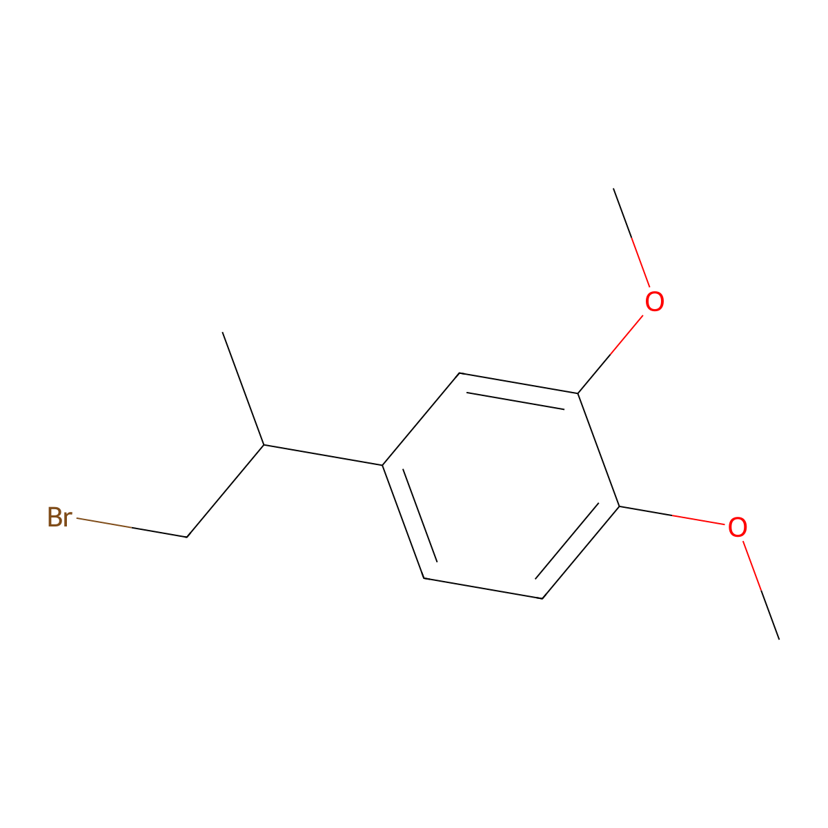 4-(1-Bromopropan-2-yl)-1,2-dimethoxybenzene molecular structure, CAS 40181-03-1