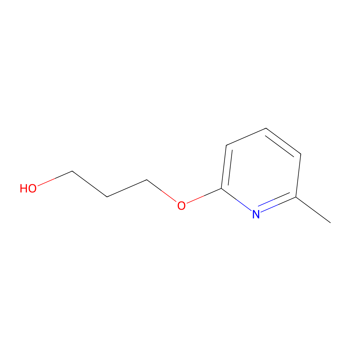 3-(6-Methylpyridin-2-yloxy)propan-1-ol molecular structure, CAS 401811-95-8