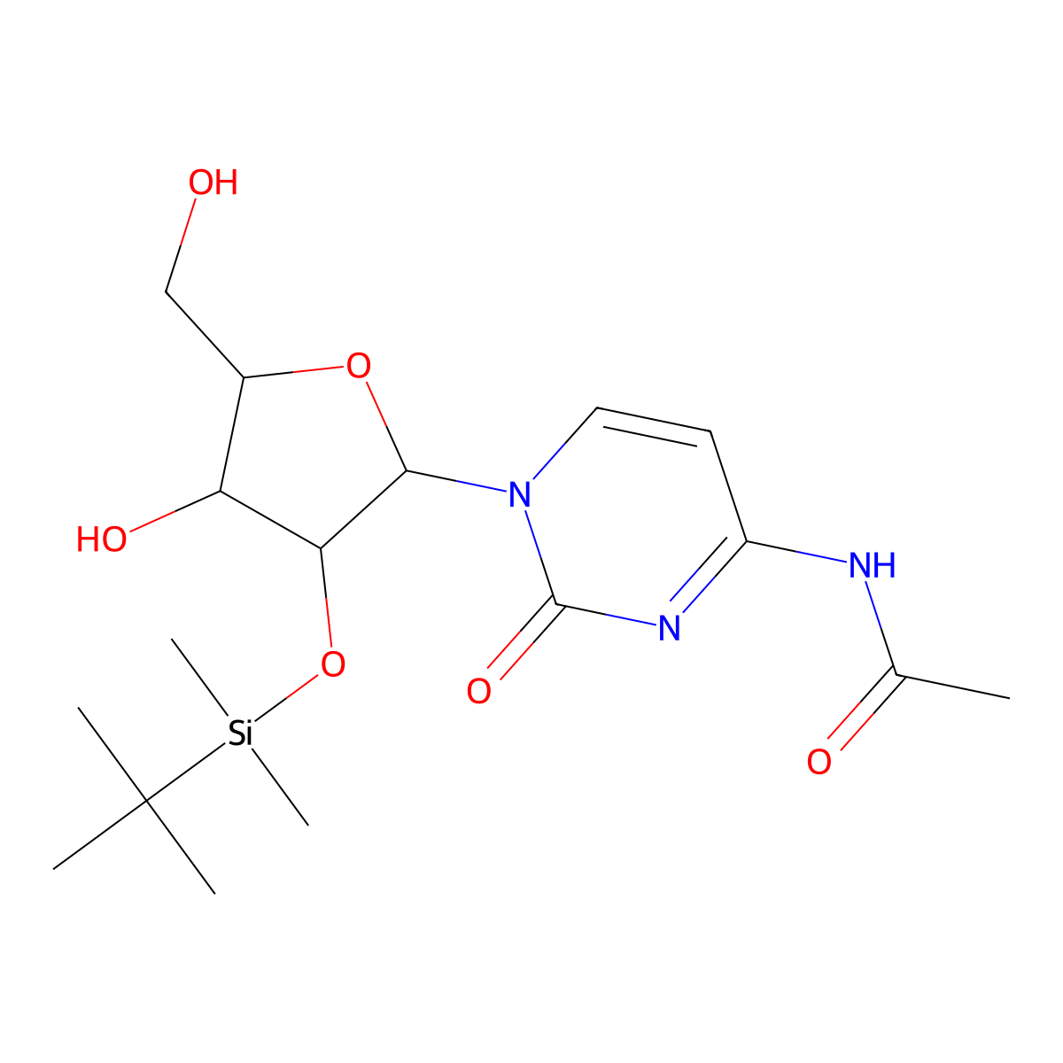 N4-Acetyl-2'-O-tert-butyldimethylsilylcytidine molecular structure, CAS 401812-97-3