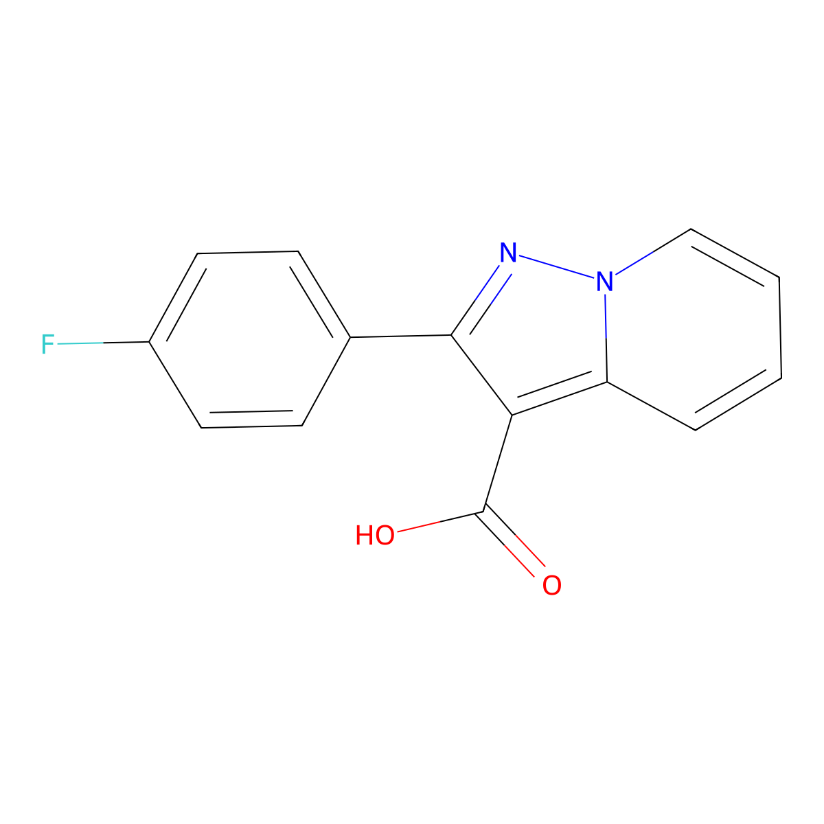 2-(4-Fluorophenyl)pyrazolo[1,5-A]pyridine-3-carboxylic acid molecular structure, CAS 401815-64-3