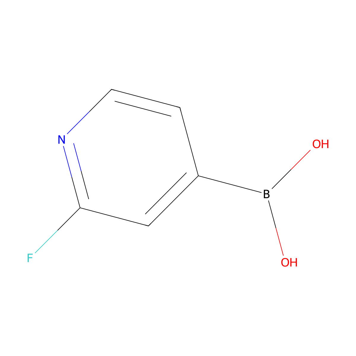 2-Fluoropyridine-4-boronic acid molecular structure, CAS 401815-98-3