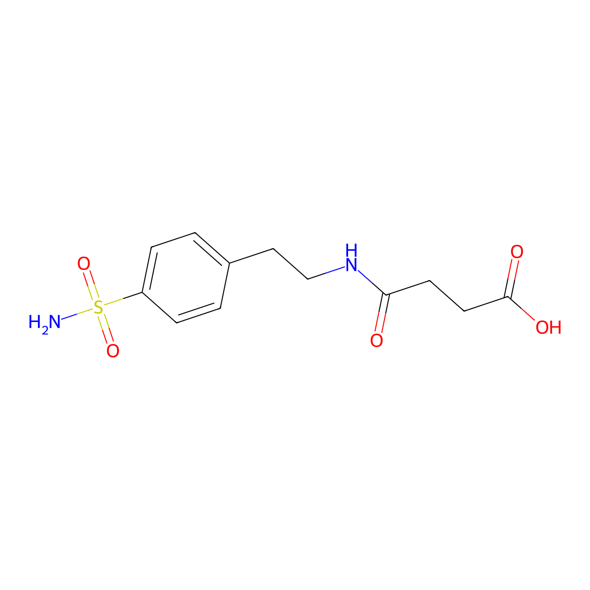 4-Oxo-4-{[2-(4-sulfamoylphenyl)ethyl]amino}butanoic acid molecular structure, CAS 401819-70-3